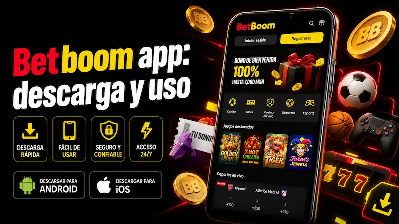 BetBoom app descarga y uso en México con interfaz de casino y apuestas